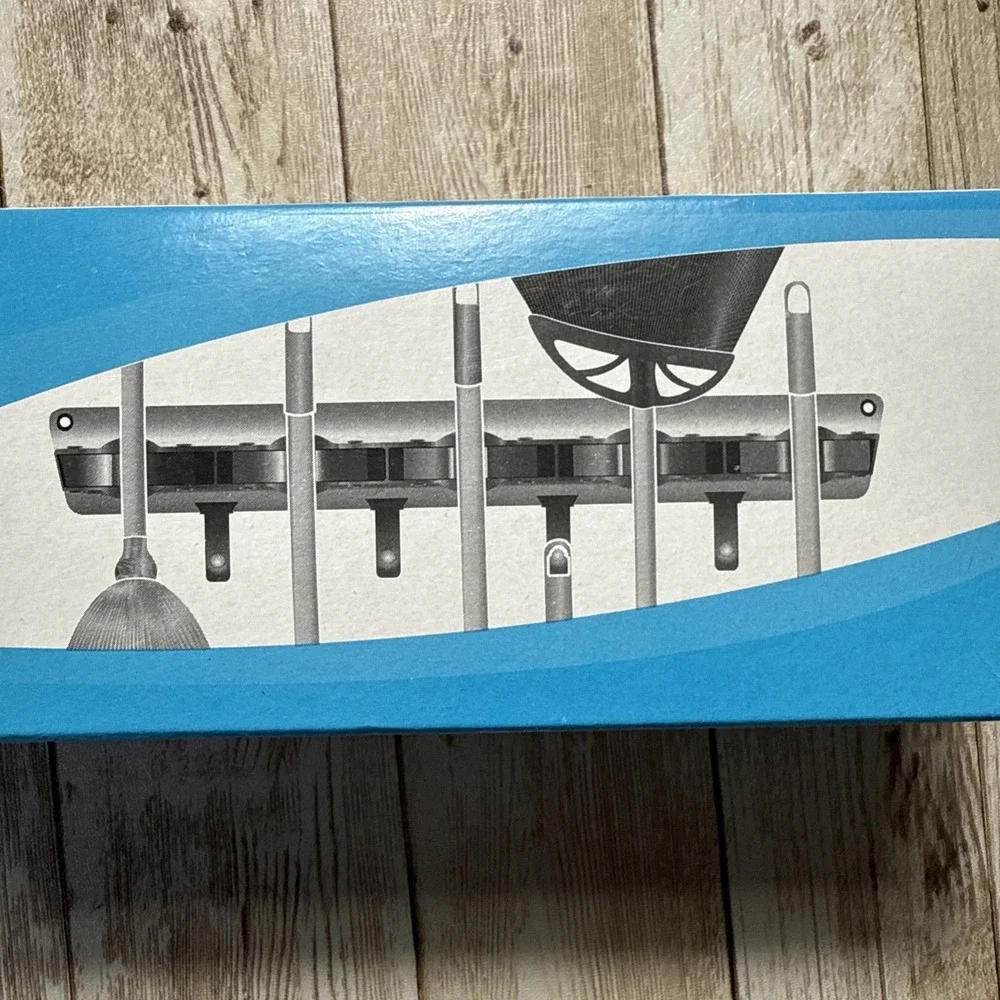 Trueliving Cleaning Tool Wall Holder Storage Rack‎ & Hooks Organizer Space Saver